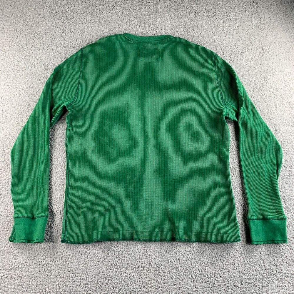 NEW Aeropostale T Shirt Mens 3XL Green Thermal Waffle Knit Pullover Heavyweight - Picture 2 of 16